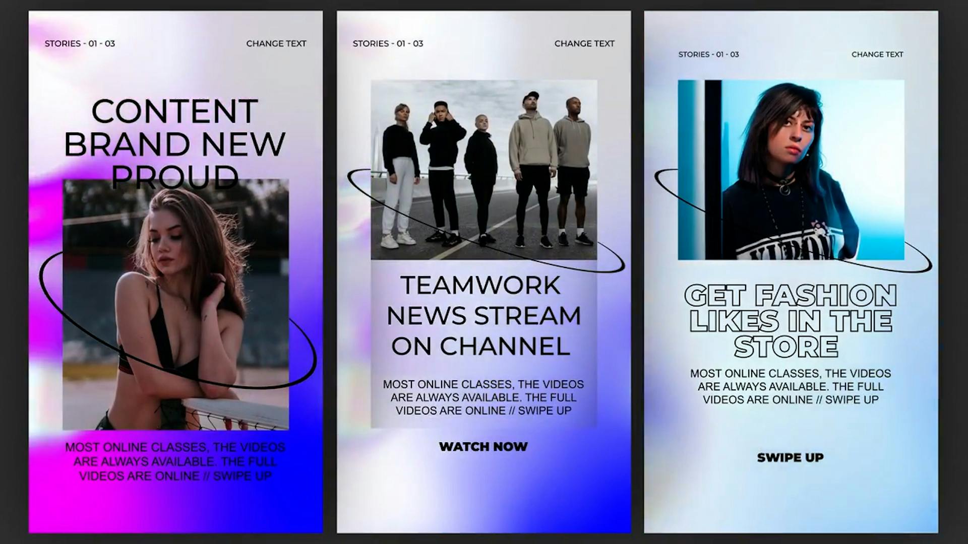 Blur Typography Stories video templates | Artlist