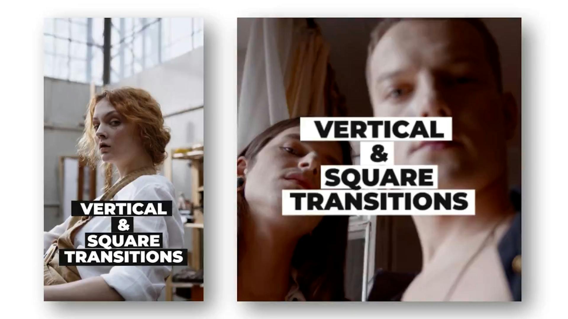 Vertically Square Position Vertical & Square Transitions Pack video templates | Artlist