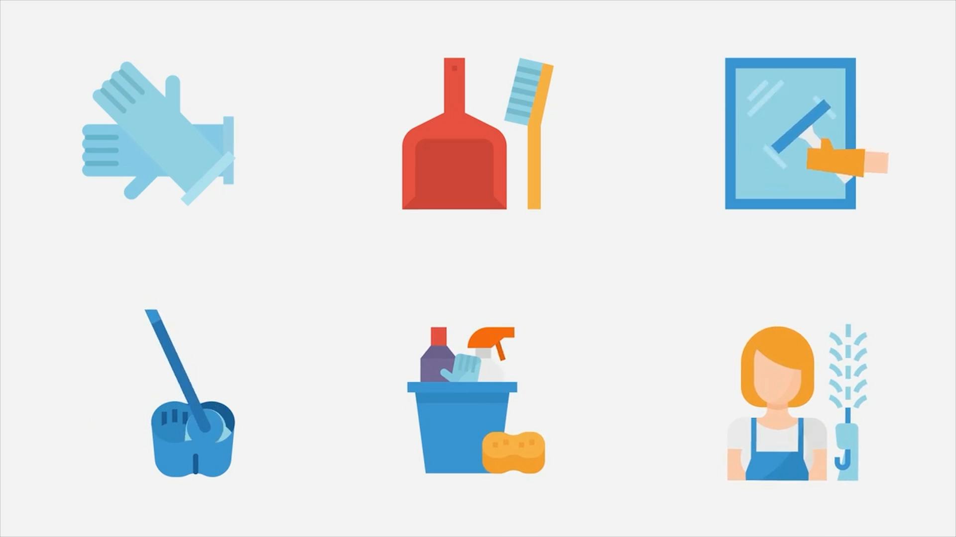 Cleaning & Washing Animated Icons video templates | Artlist
