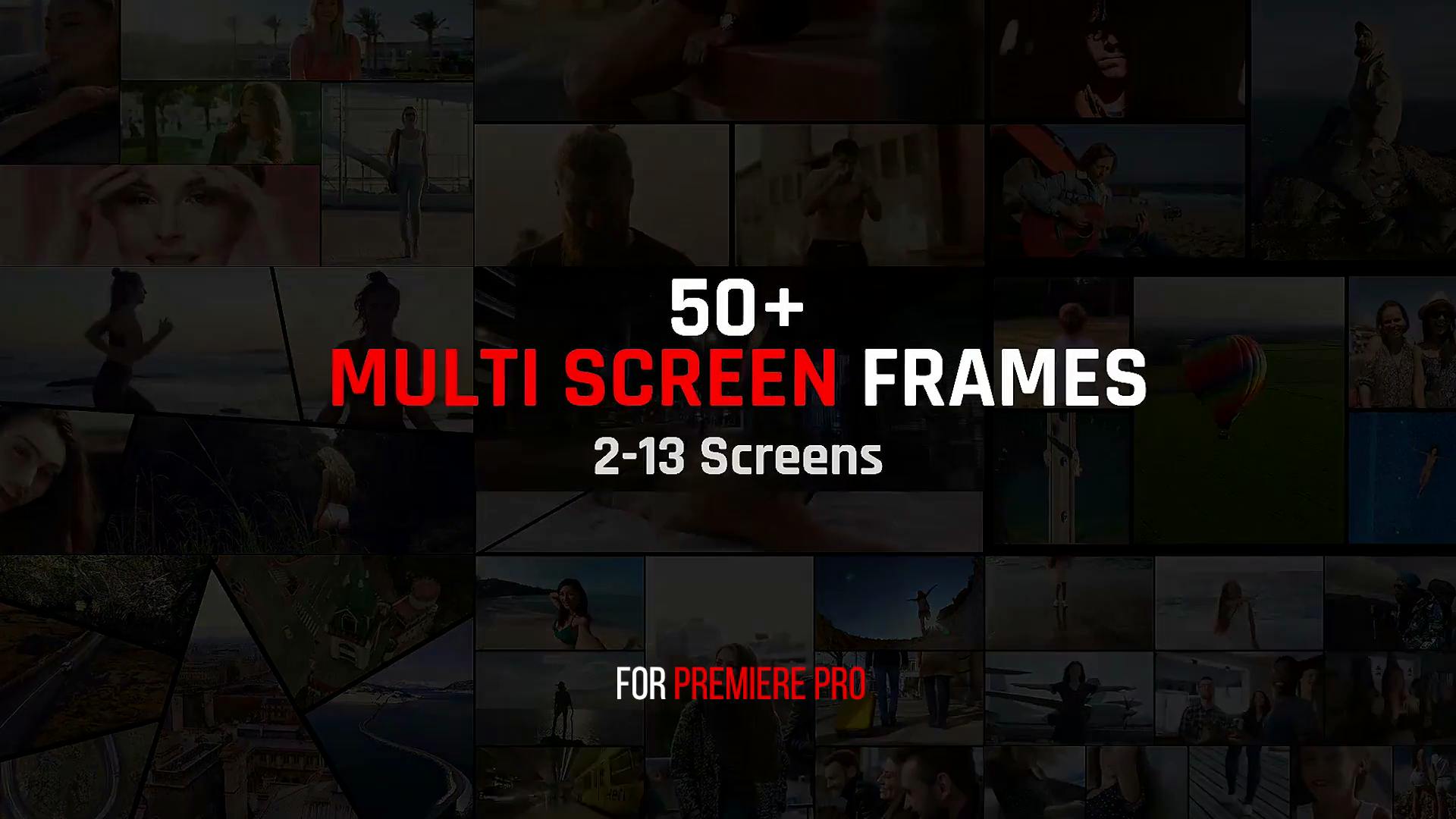 Video Divided Frame Multi Screen Frames Pack video templates | Artlist