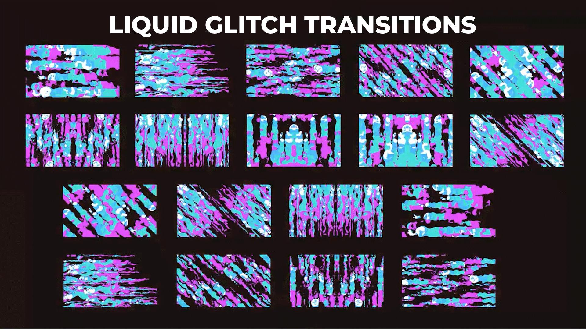 Liquid Glitch Transitions video templates | Artlist