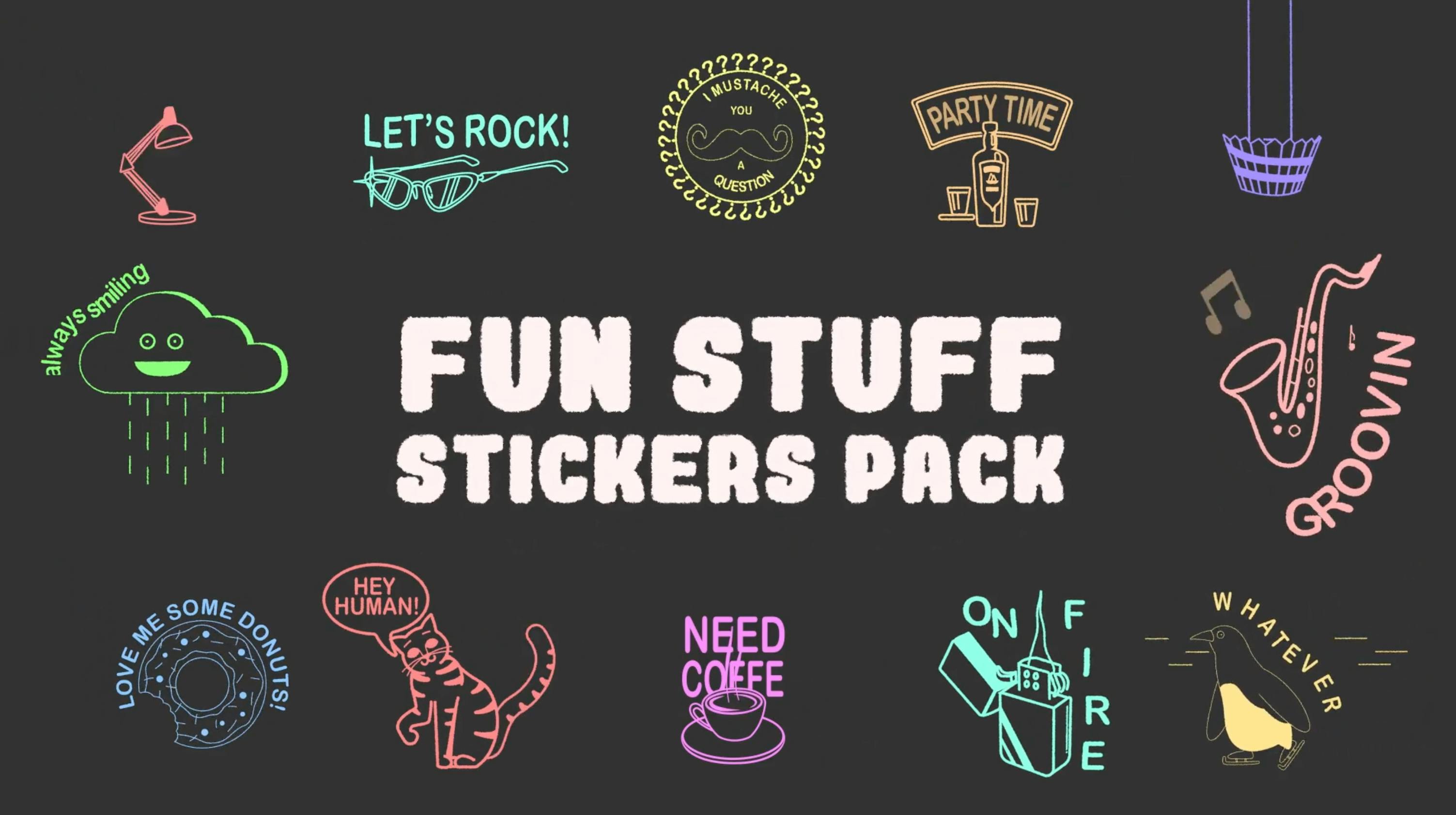 Fun Stuff Stickers video templates | Artlist